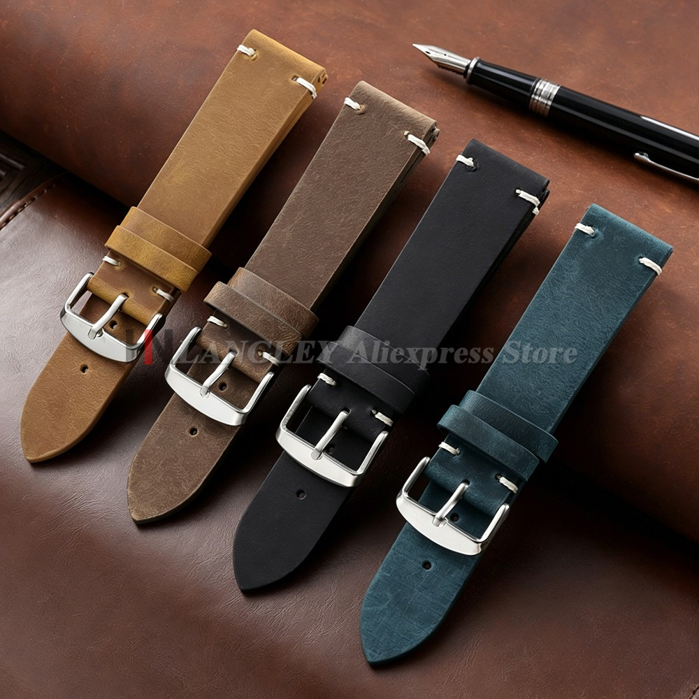 Seiko Watches Smartwatch - Vintage Oil Wax Cowhide Watch Band