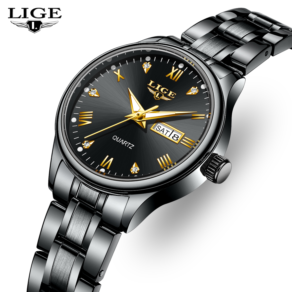 Waterproof Diving Watch - LIGE Top Band Woman Watch Classic