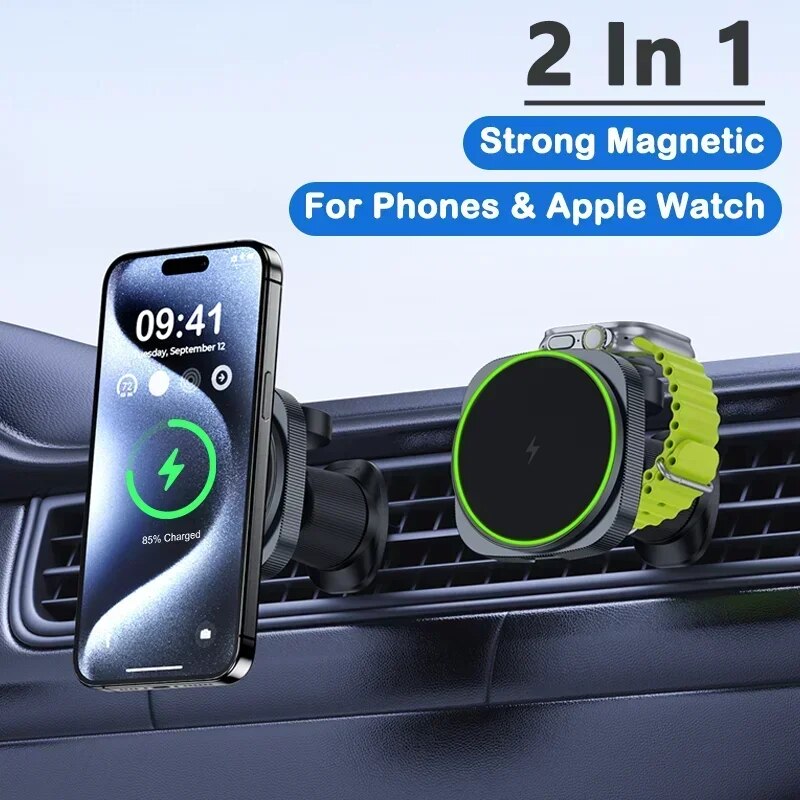 Smartwatch Watches For Iphone - 2 IN 1 Magnetic Wireless Car