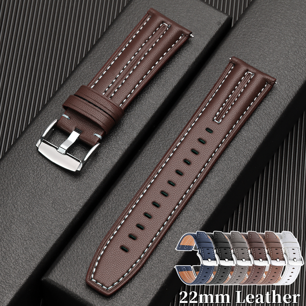 Seiko Watches Smartwatch - 22mm Vintage Leather Watch Band Handmade