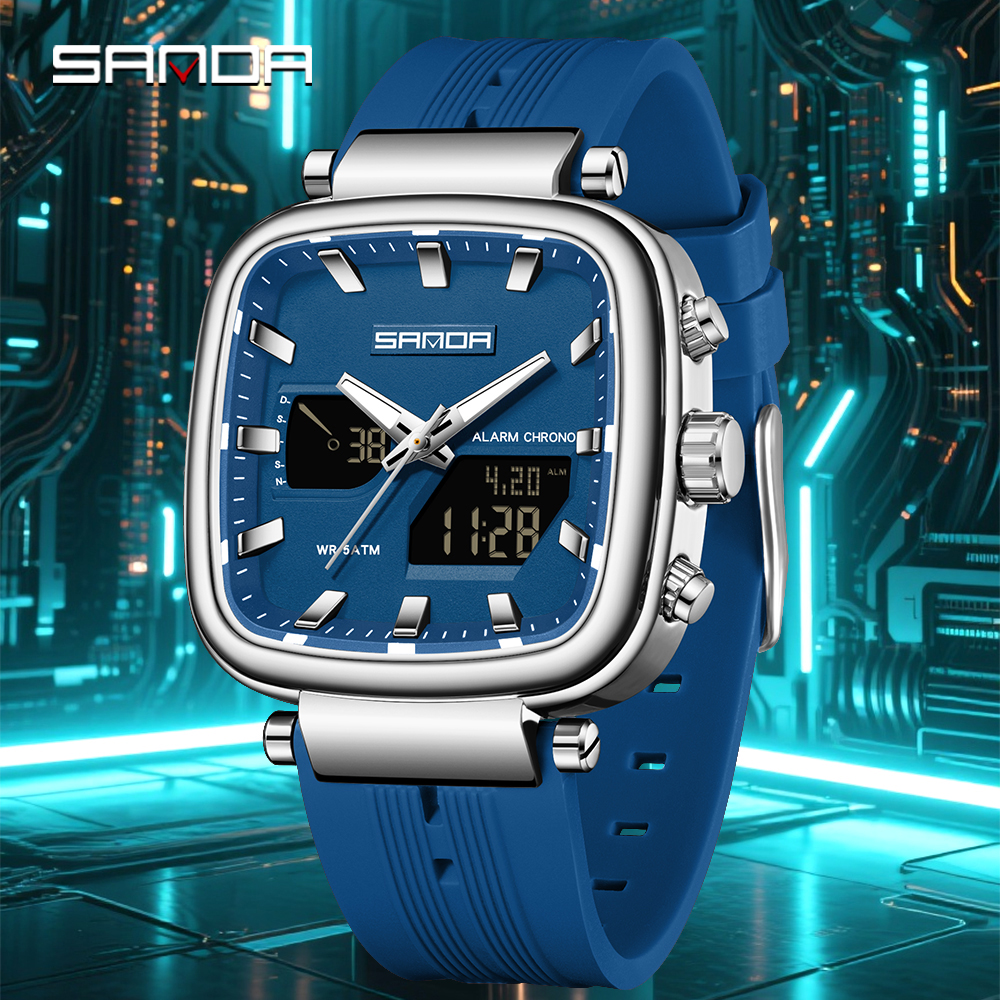Tide Watch Surf - Fashion SANDA New 6282 Luxury Men's