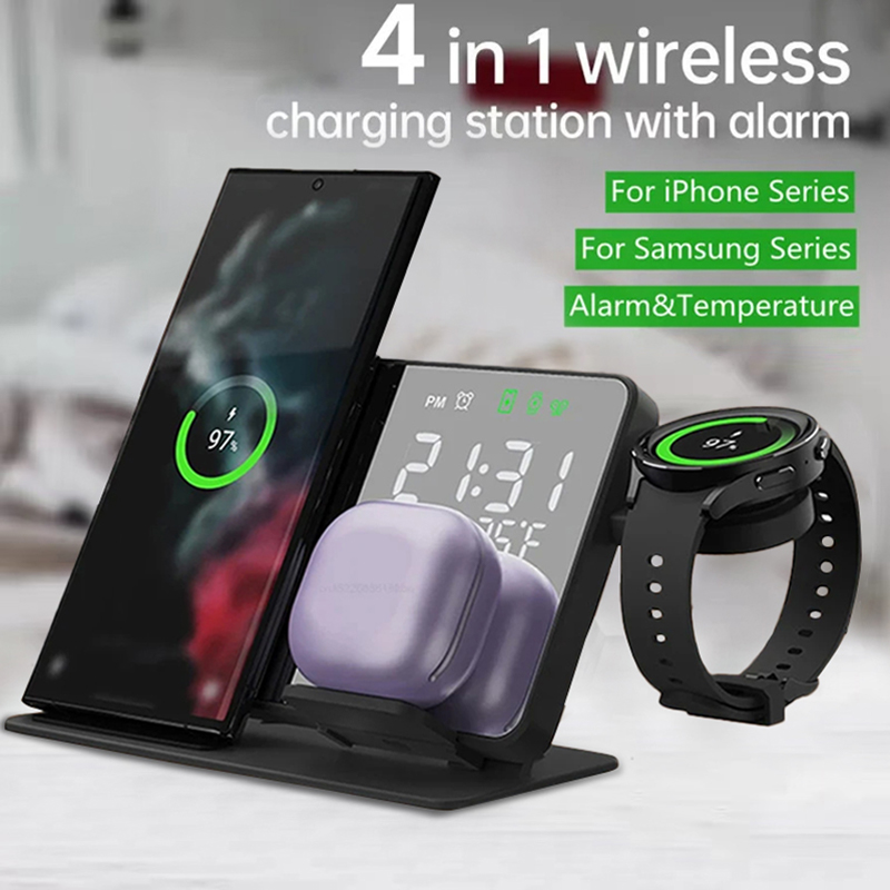 Wireless Charger Alarm Clock S - Smartwatch Watches For Iphone บทวิจารณ์และราคา