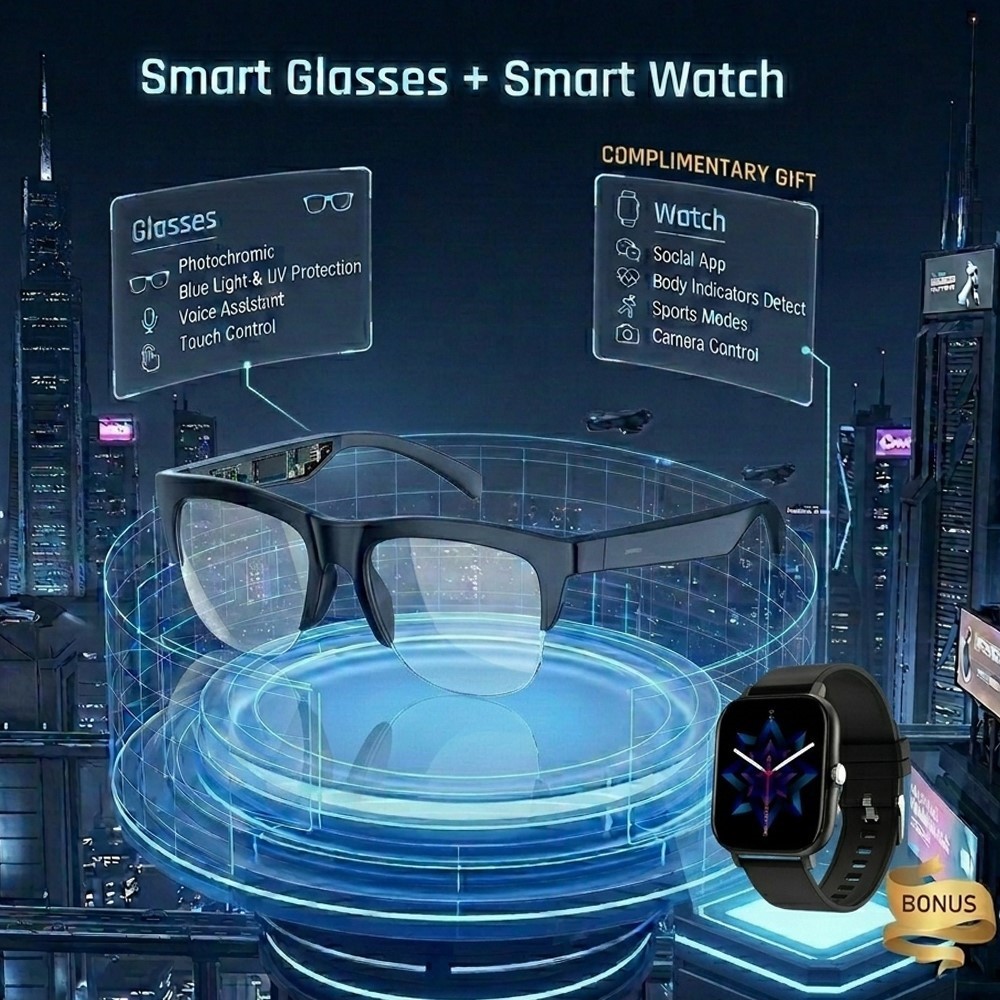 Photochromic Smart Glasses Sma - Smartwatch Watches With Bluetooth บทวิจารณ์และราคา
