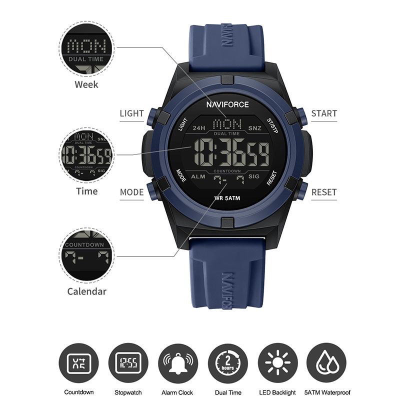 NAVIFORCE 2026 Watches For Men - Tide Watch Surf บทวิจารณ์และราคา