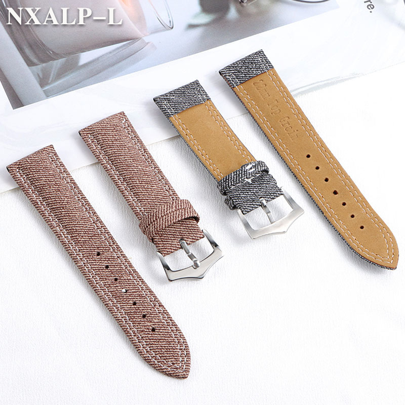 Denim Canvas Nylon Watch Strap - Seiko Watches Smartwatch บทวิจารณ์และราคา