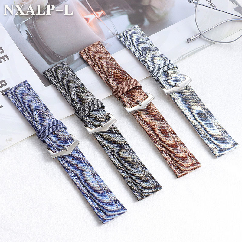 Denim Canvas Nylon Watch Strap - Seiko Watches Smartwatch บทวิจารณ์และราคา