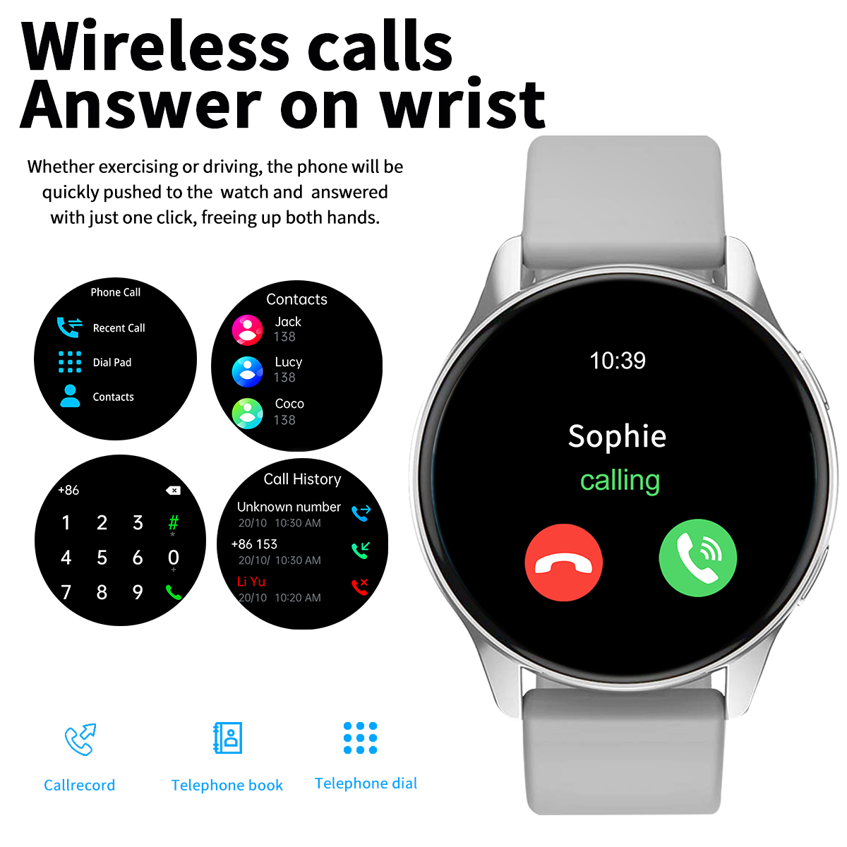 Smart Watch, Wireless Call/Dia - Smartwatch Iphone Watch For Men บทวิจารณ์และราคา