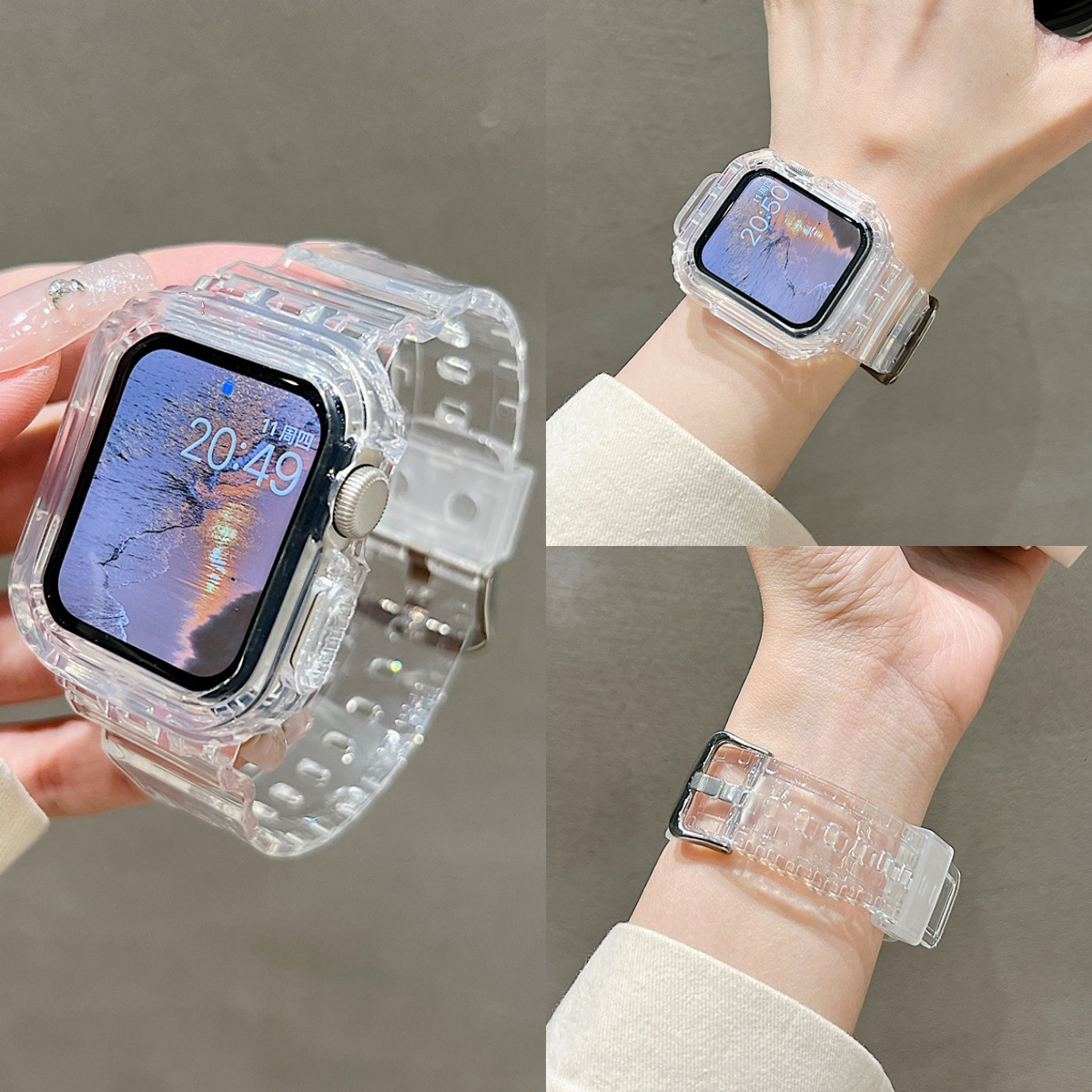 Silicone Strap+case For Apple  - Smartwatch Apple Watches For Men บทวิจารณ์และราคา