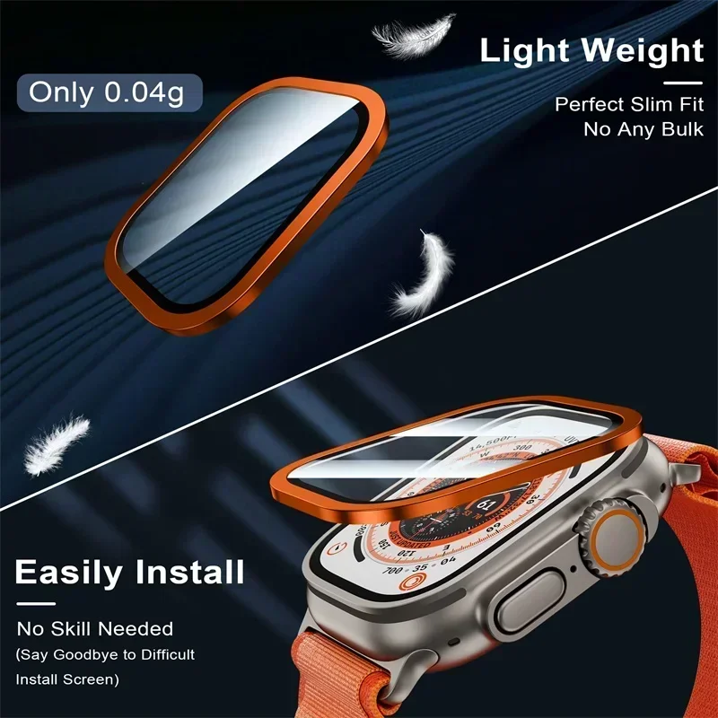 2PCS Titanium Metal Frame for  - Smartwatch Apple Watches For Men บทวิจารณ์และราคา