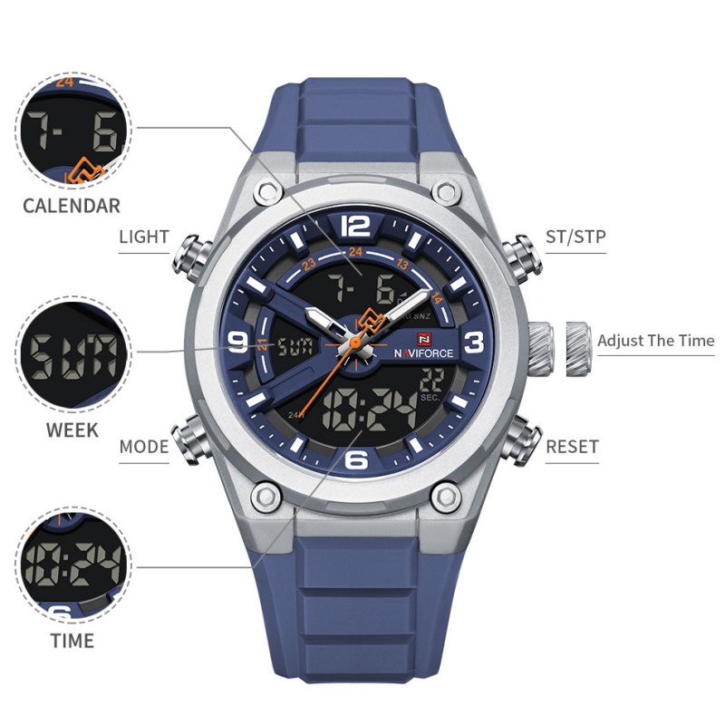 NAVIFORCE New Man's Watch Cale - Tide Watch Surf บทวิจารณ์และราคา