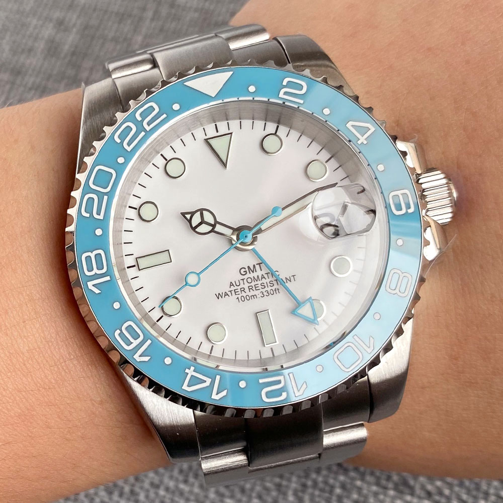 Customized 40mm Ice Blue Dial  - Waterproof Diving Watch บทวิจารณ์และราคา