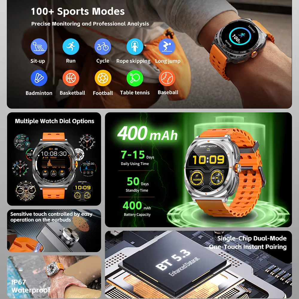 2026 hot Watch Wireless Earpho - Smartwatch Watches Gift For Women บทวิจารณ์และราคา