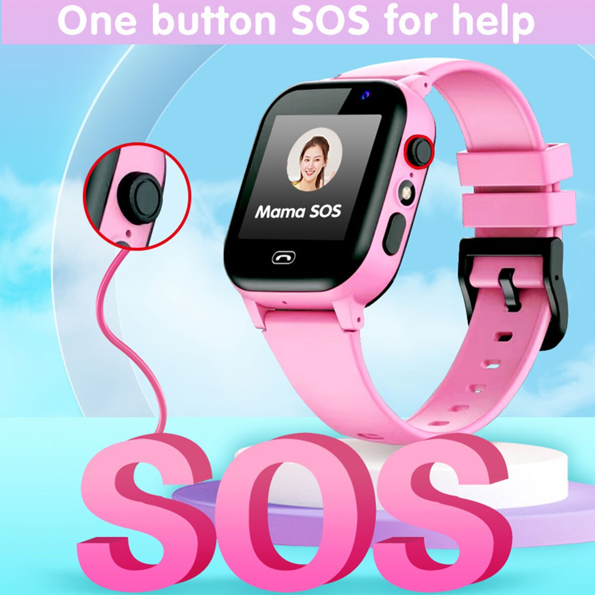 Kids Smart Watch SOS Call Outd - Smartwatch Watches Gift For Girls บทวิจารณ์และราคา