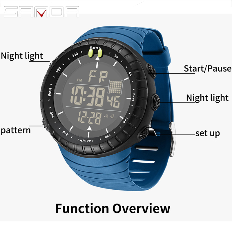 SANDA Trendy Fashion Electroni - Tide Watch Surf บทวิจารณ์และราคา