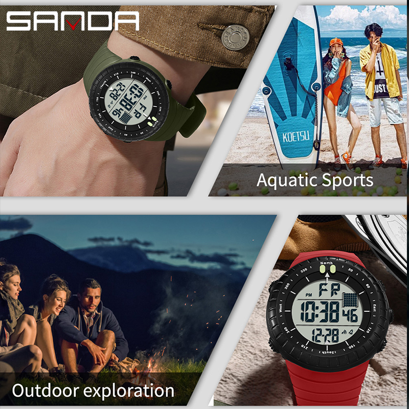 SANDA Trendy Fashion Electroni - Tide Watch Surf บทวิจารณ์และราคา