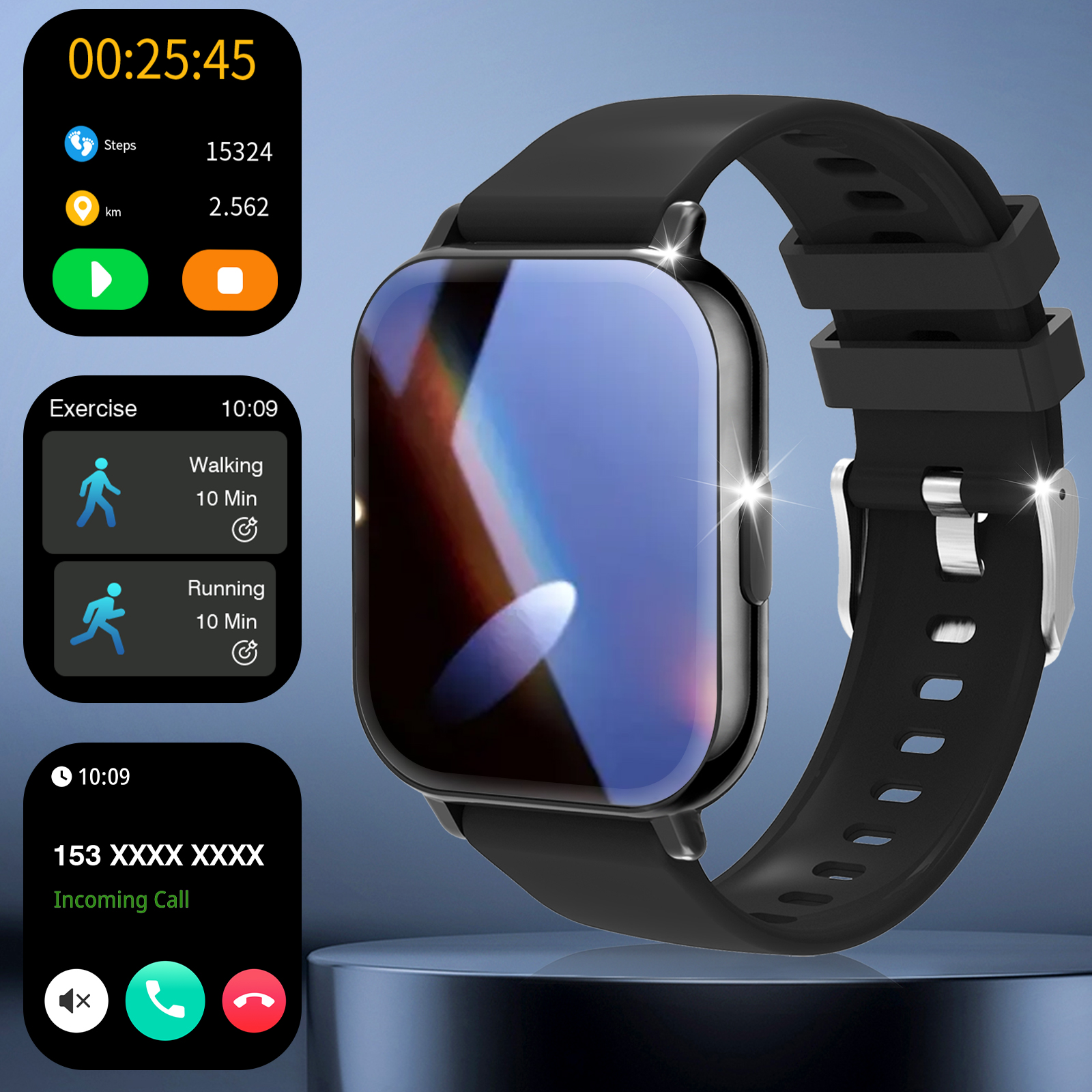 New  Bluetooth Call Smart Watc - Smartwatch Iphone Watch For Men บทวิจารณ์และราคา