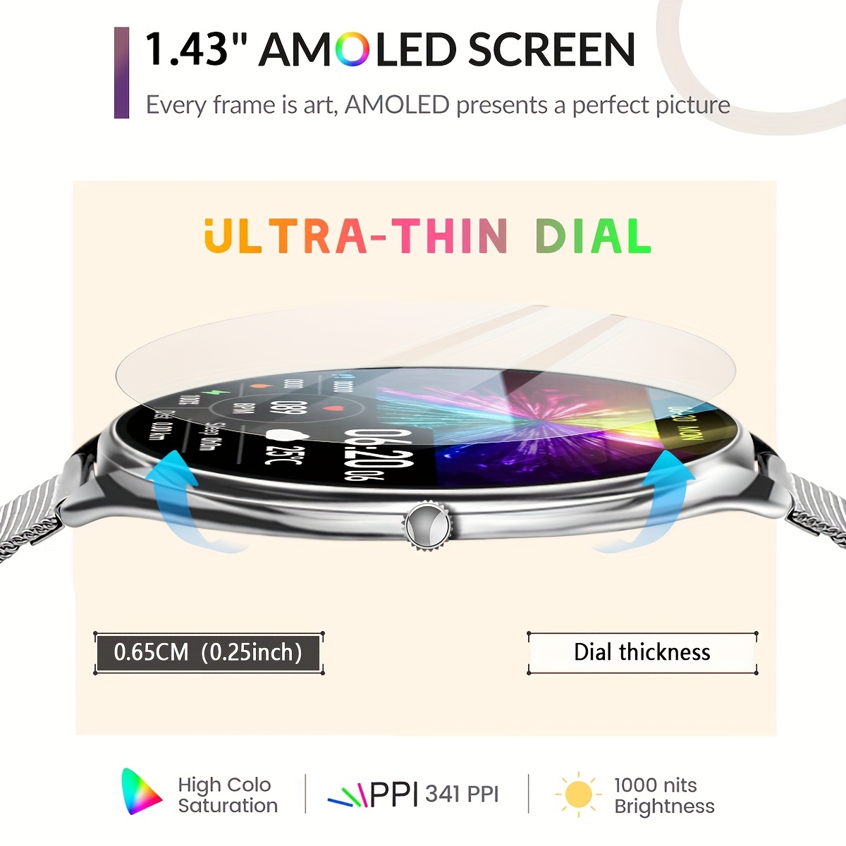 2025 Original Ultra Thin Smart - Smartwatch Watches Gift For Women บทวิจารณ์และราคา