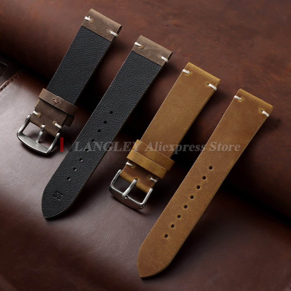 Vintage Oil Wax Cowhide Watch  - Seiko Watches Smartwatch บทวิจารณ์และราคา
