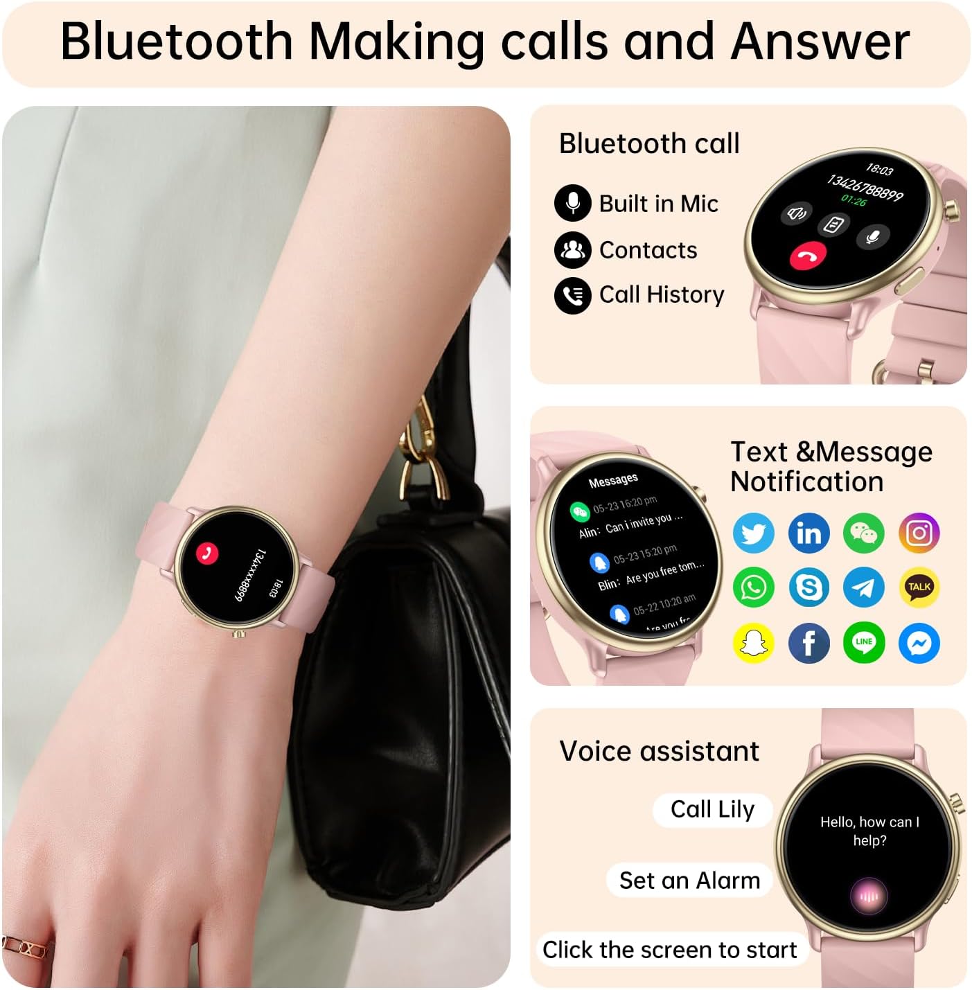 Smart Watch for Women & Men: F - Smartwatch Iphone Watch For Men บทวิจารณ์และราคา