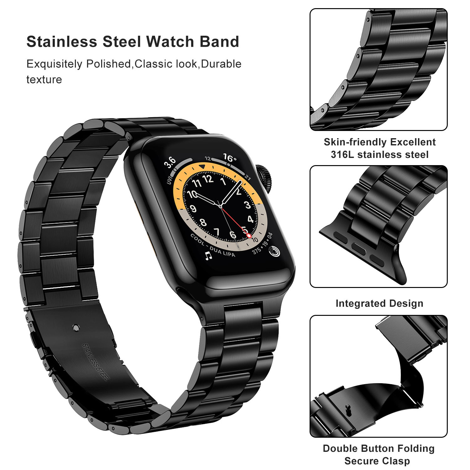 Stainless Steel Strap For Appl - Smartwatch Apple Watches For Men บทวิจารณ์และราคา
