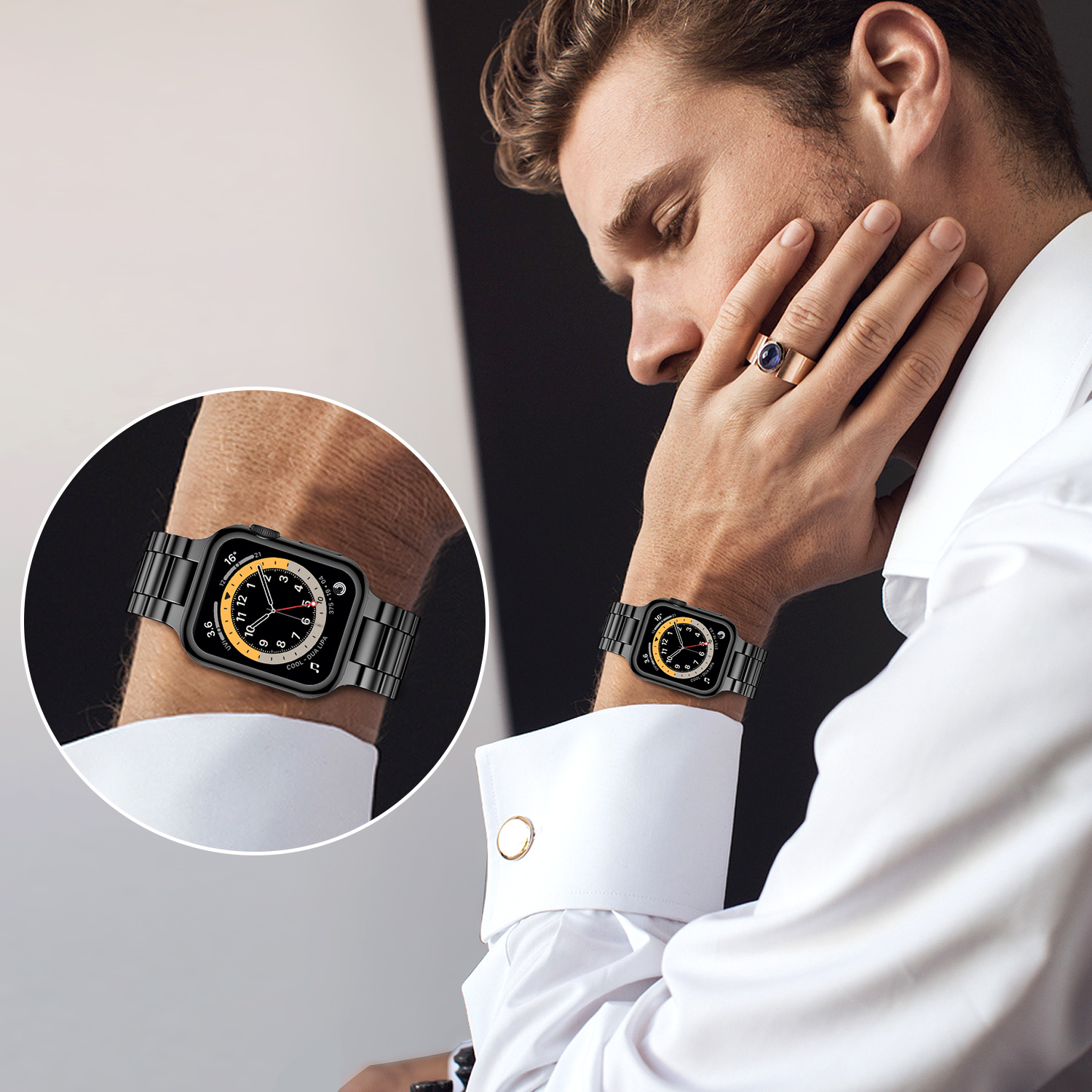 Stainless Steel Strap For Appl - Smartwatch Apple Watches For Men บทวิจารณ์และราคา