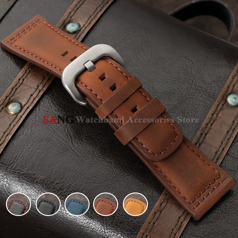 28mm Vintage Leather Watchband - Seiko Watches Smartwatch บทวิจารณ์และราคา