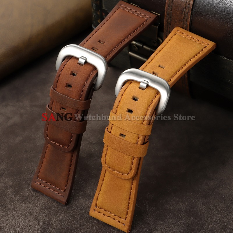 28mm Vintage Leather Watchband - Seiko Watches Smartwatch บทวิจารณ์และราคา