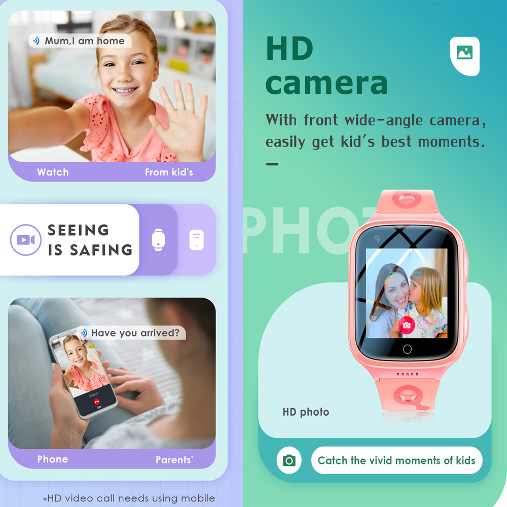 Hot 4G Kids Smartwatch 1000 Ma - Smartwatch Watches For 12 Year Old Boy บทวิจารณ์และราคา