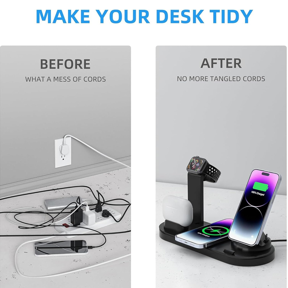 30W 7 in 1 Wireless Charger St - Smartwatch Watches For Iphone บทวิจารณ์และราคา