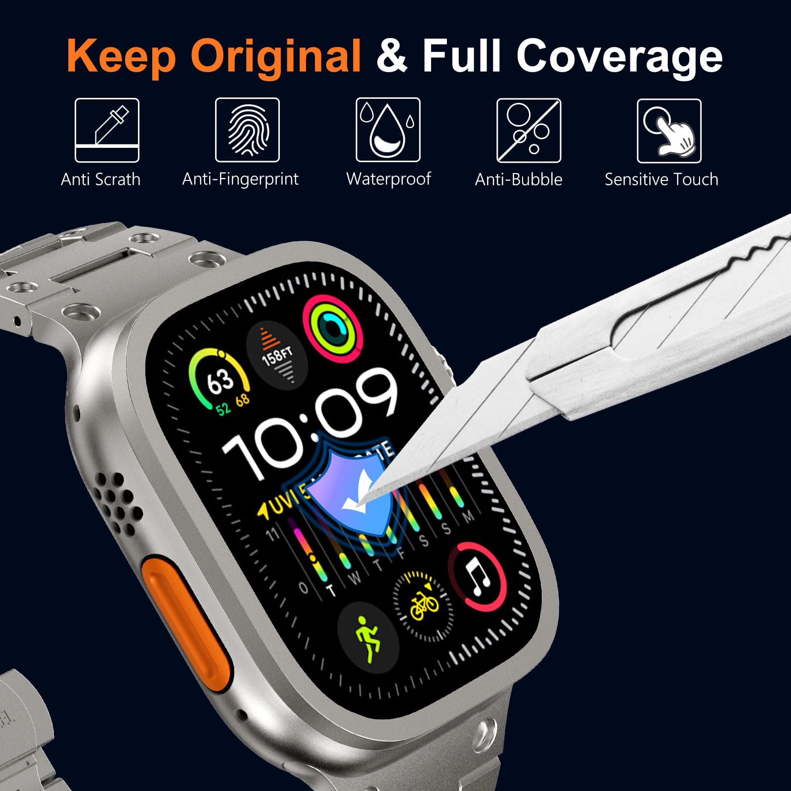 Tempered Glass for Apple Watch - Smartwatch Apple Watches For Men บทวิจารณ์และราคา