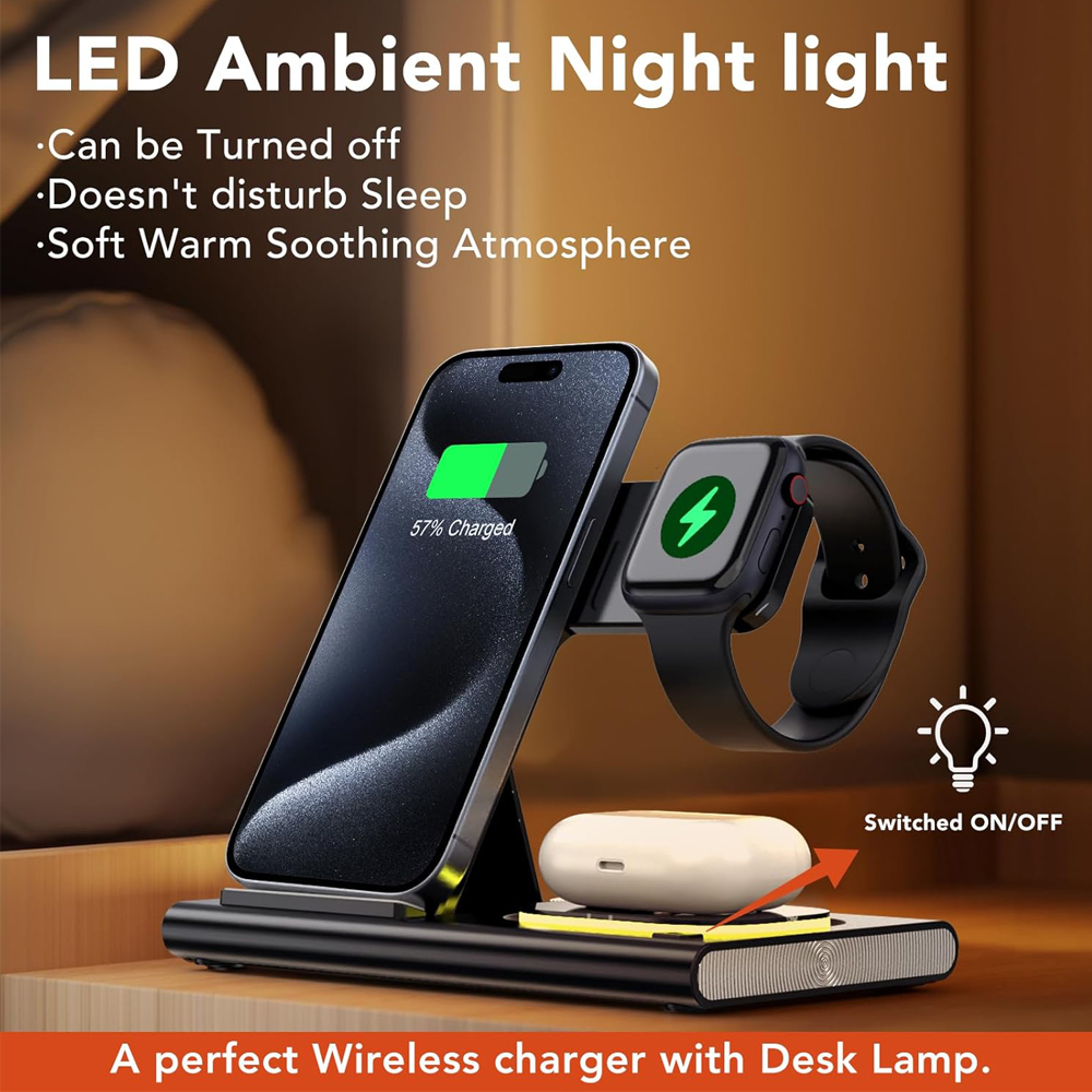 3 in 1 Foldable Charging Stati - Watch Watch Xs บทวิจารณ์และราคา