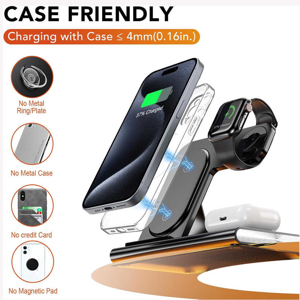 3 in 1 Foldable Charging Stati - Watch Watch Xs บทวิจารณ์และราคา