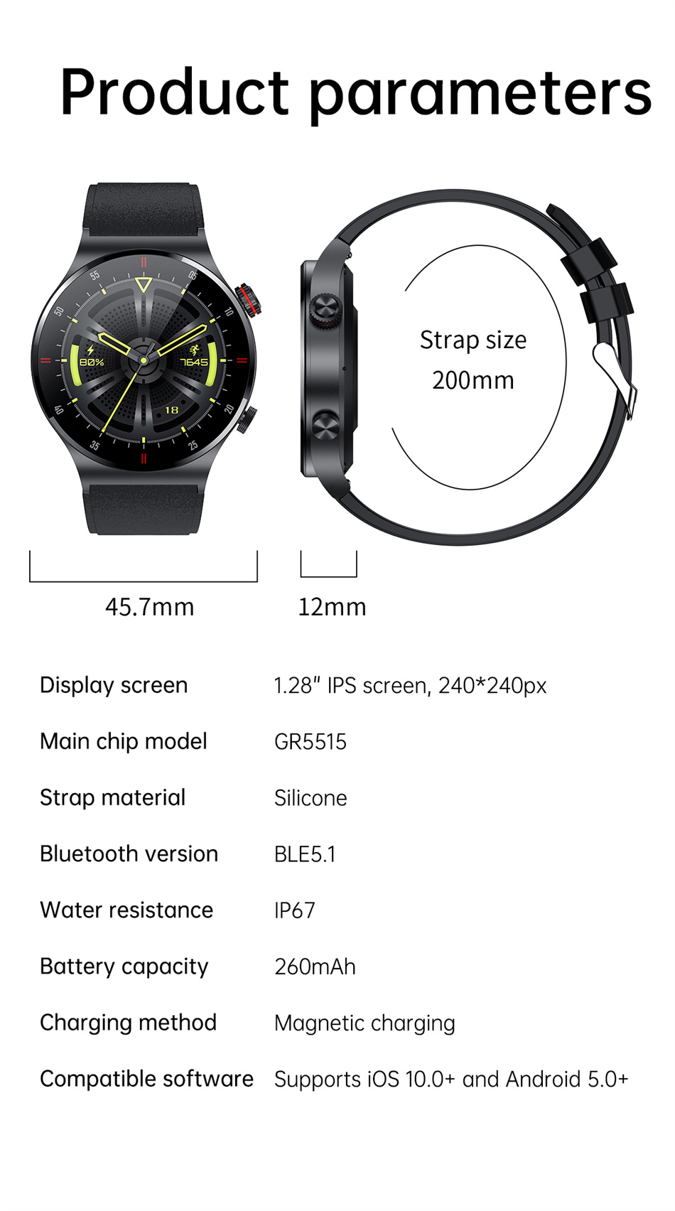 for Samsu  Galax  A52 A41 A40  - Smartwatch Iphone Watch For Men บทวิจารณ์และราคา