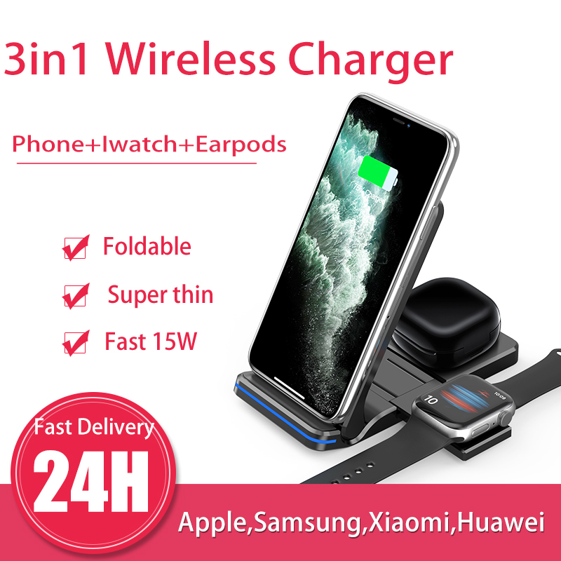 3in1 QI Foldable Wireless Char - Watch Watch Xs บทวิจารณ์และราคา
