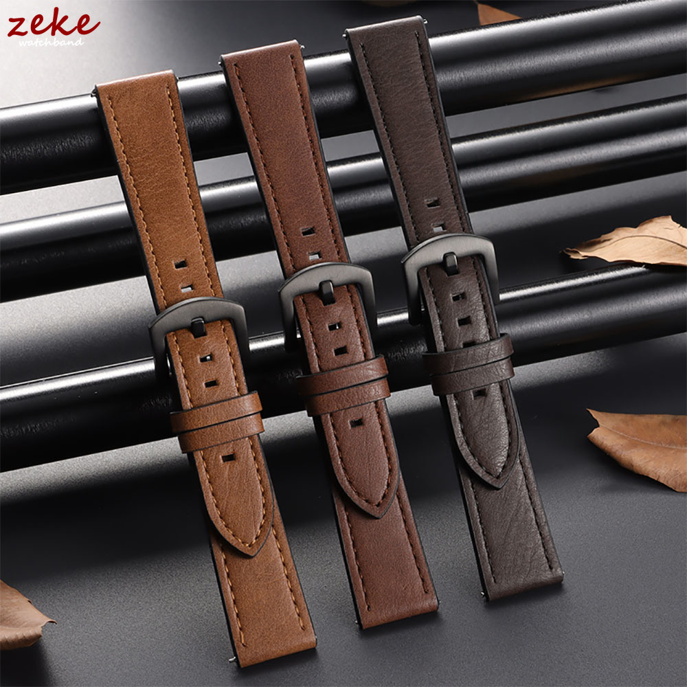 20/22mm Leather Strap Watchban - Seiko Watches Smartwatch บทวิจารณ์และราคา