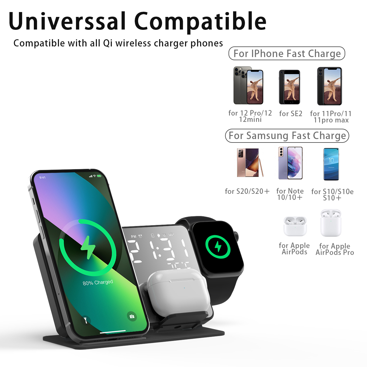 3 in 1 Wireless Charger For iP - Smartwatch Watches For Iphone บทวิจารณ์และราคา