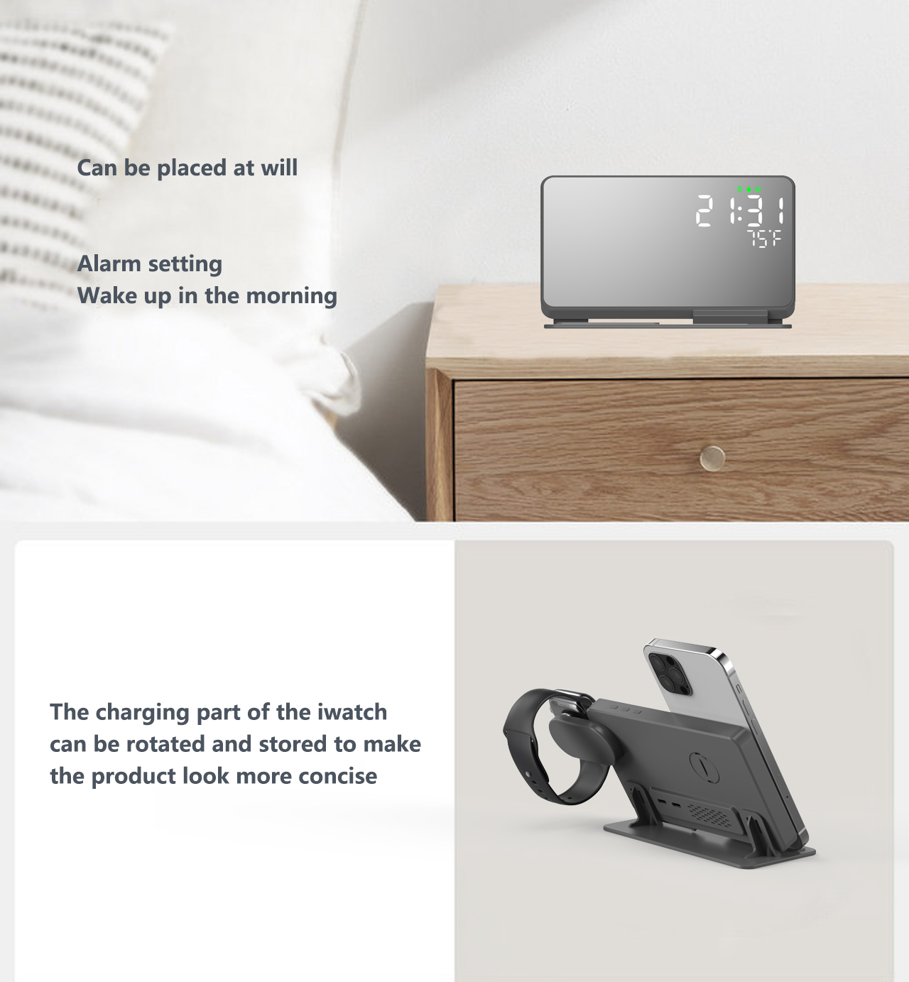 3 in 1 Wireless Charger For iP - Smartwatch Watches For Iphone บทวิจารณ์และราคา