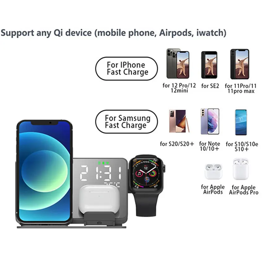 Fast Wireless Charger Dock Sta - Watch Watch Xs บทวิจารณ์และราคา