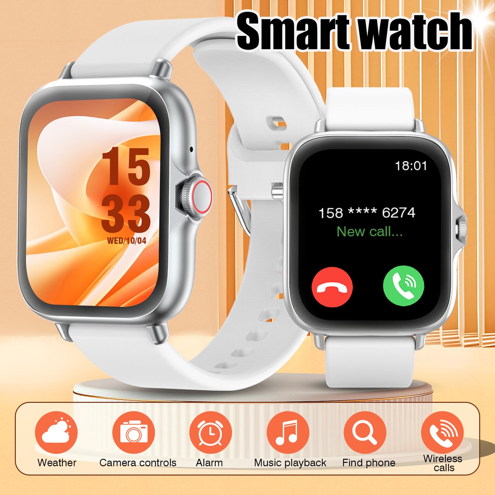 Smart Watch, Wireless Call/Dia - Smartwatch Iphone Watch For Men บทวิจารณ์และราคา