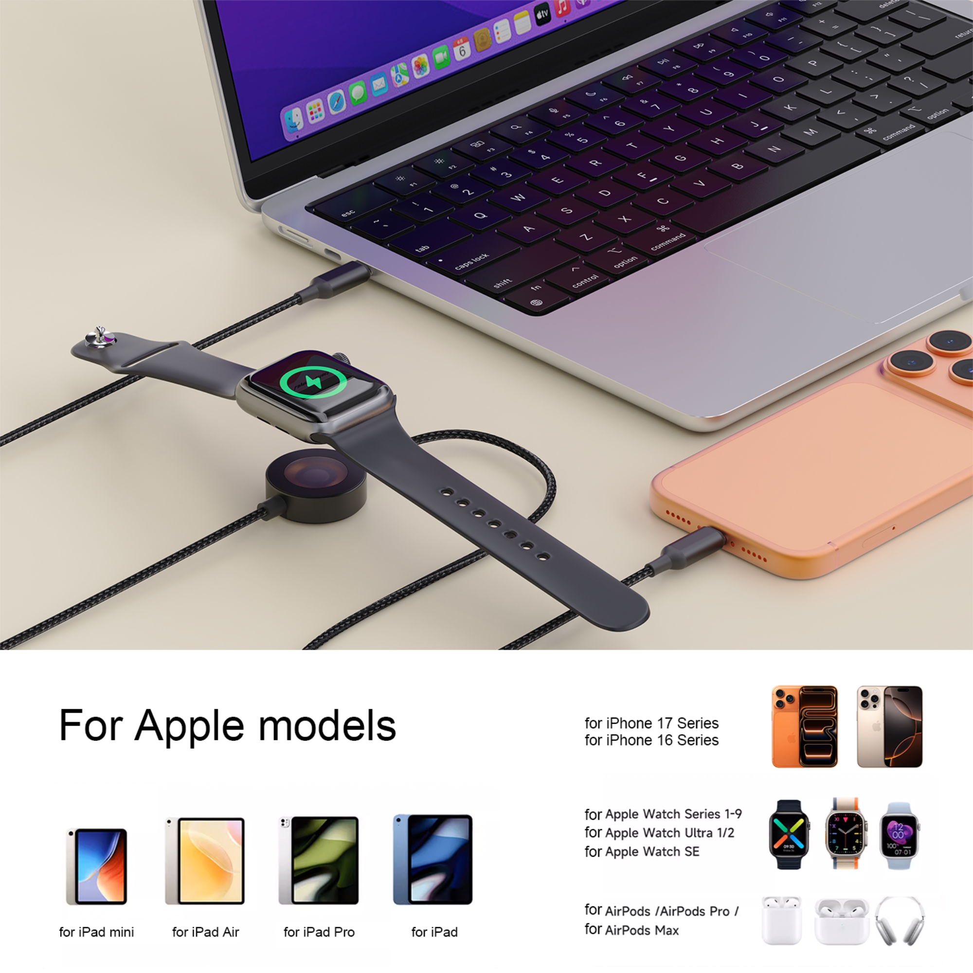 Bonola 2 in 1 Fast Watch Charg - Smartwatch Watches For Iphone บทวิจารณ์และราคา