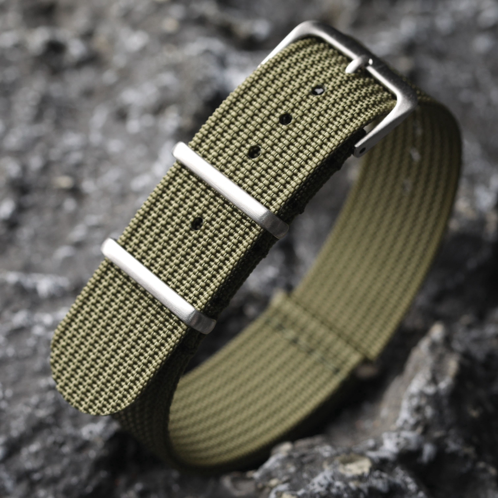 New Ribbed Nylon Watchband Nyl - Nato Strap Nylon บทวิจารณ์และราคา