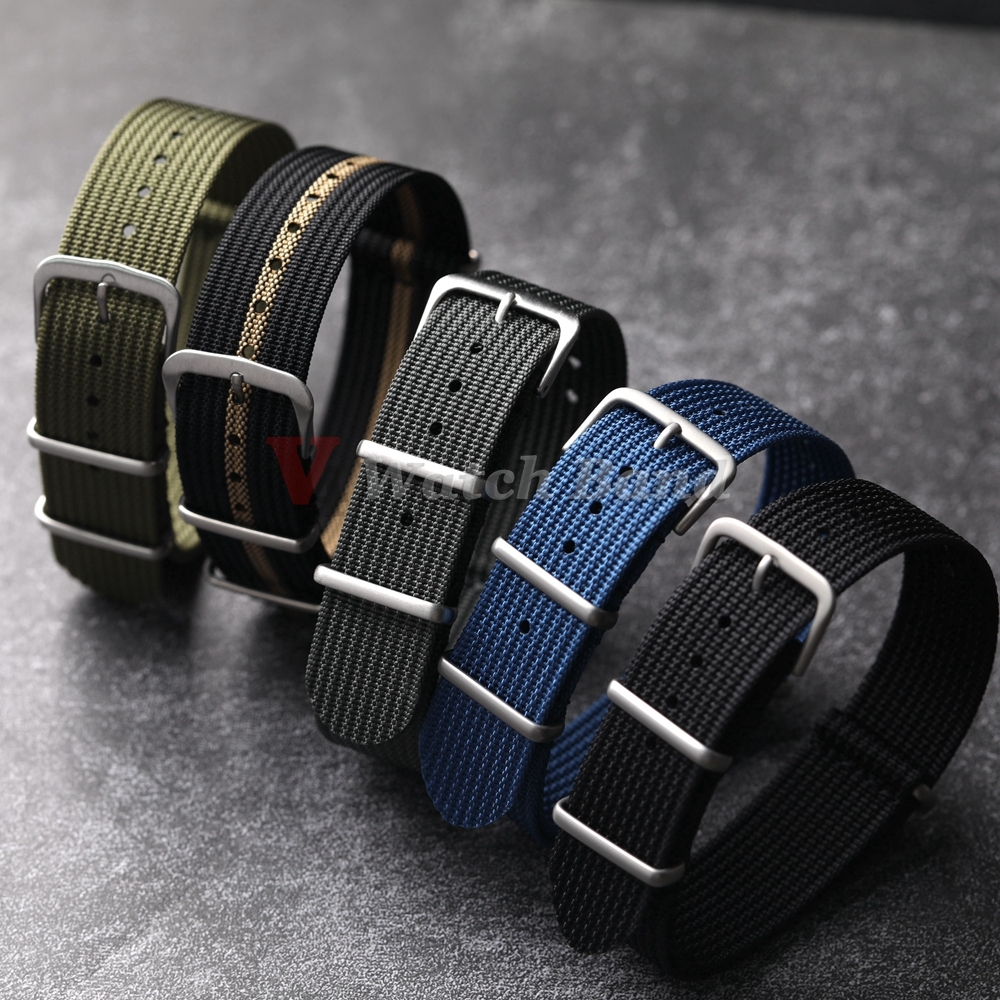 New Ribbed Nylon Watchband Nyl - Nato Strap Nylon บทวิจารณ์และราคา