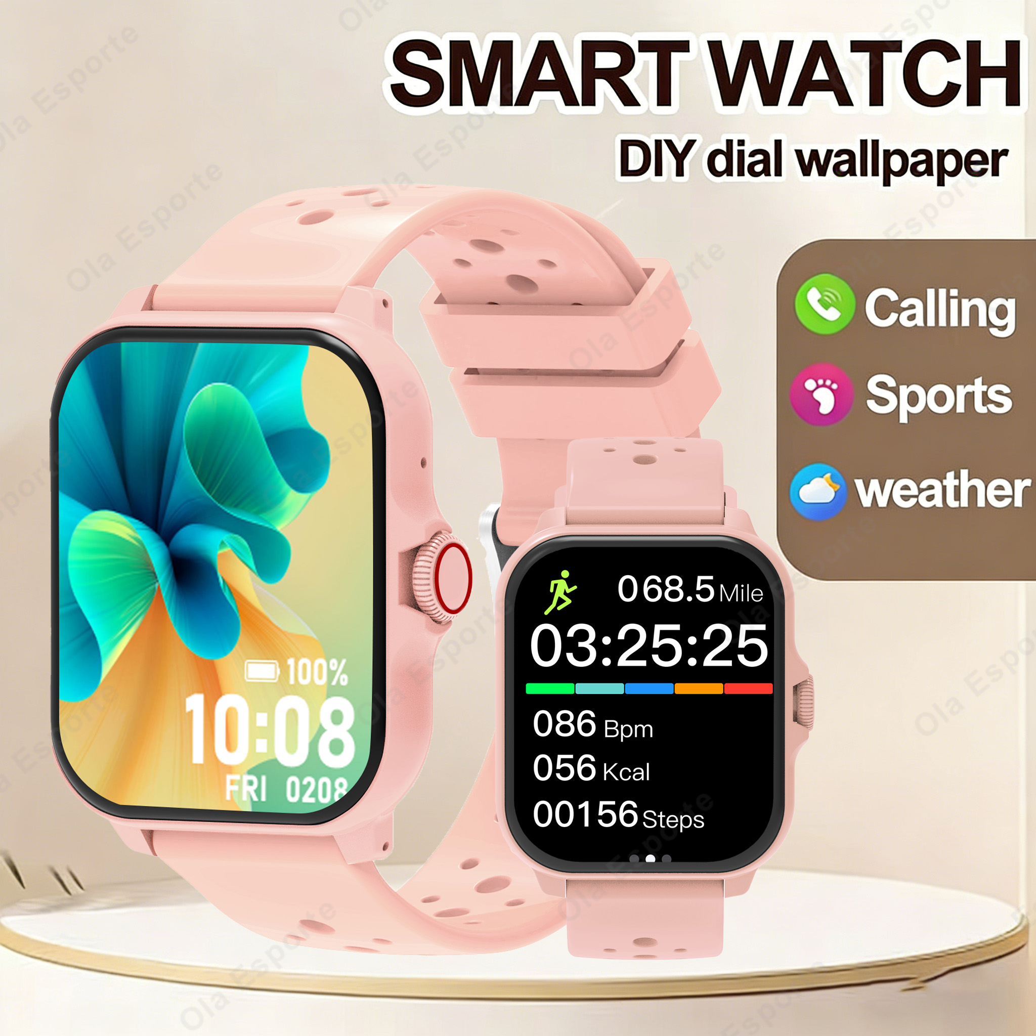 Smart watch, wireless calling  - Smartwatch Iphone Watch For Men บทวิจารณ์และราคา