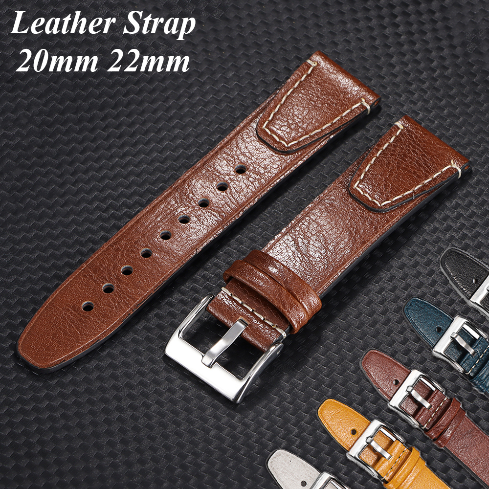 Vintage 20mm 22mm Oil Wax Leat - Seiko Watches Smartwatch บทวิจารณ์และราคา