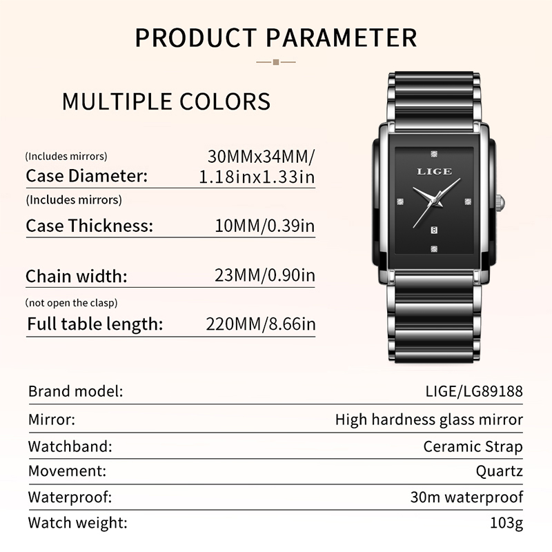 LIGE New Luxury Women Watches  - Waterproof Diving Watch บทวิจารณ์และราคา
