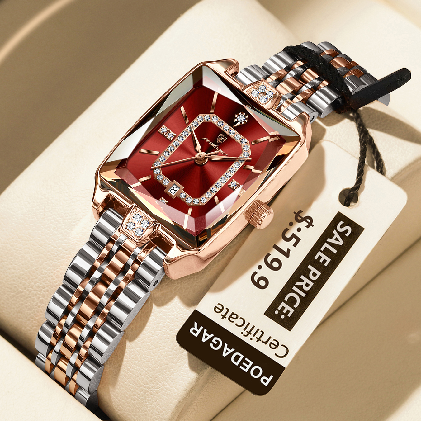 POEDAGAR Luxury Rectangle Watc - Waterproof Diving Watch บทวิจารณ์และราคา
