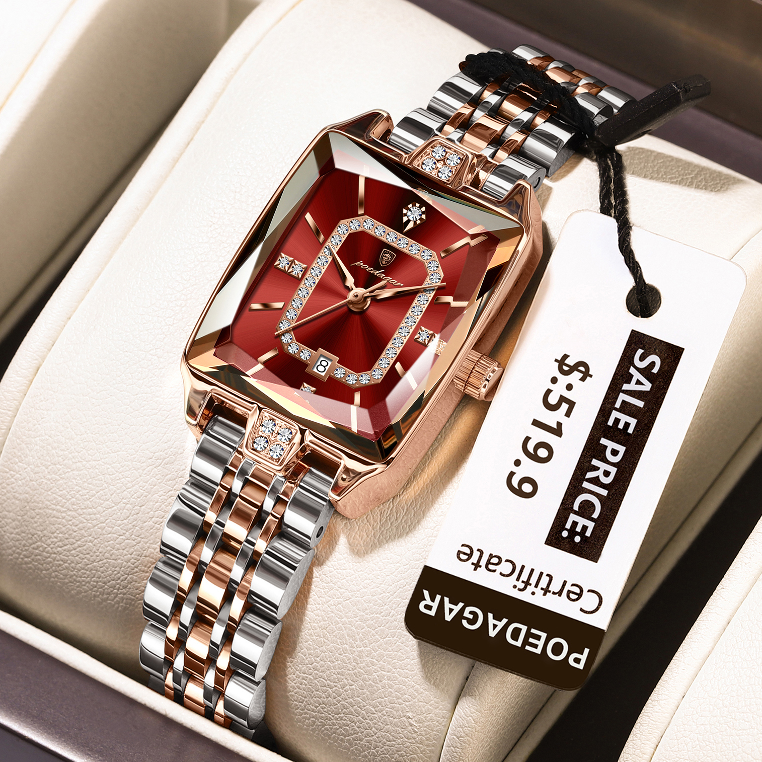 POEDAGAR Luxury Rectangle Watc - Waterproof Diving Watch บทวิจารณ์และราคา