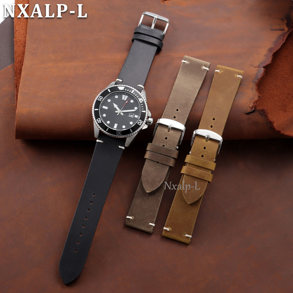 Retro Oil Wax Leather Watch Ba - Seiko Watches Smartwatch บทวิจารณ์และราคา