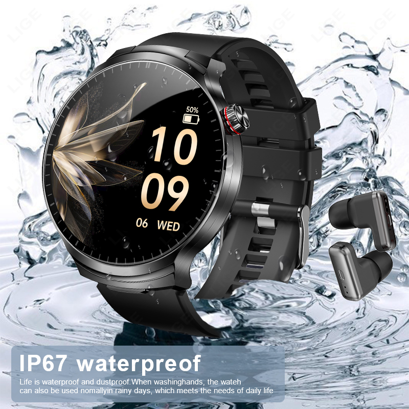 LIGE 2026 New TWS 2 in 1 Heads - Smartwatch Noise Watches For Men บทวิจารณ์และราคา