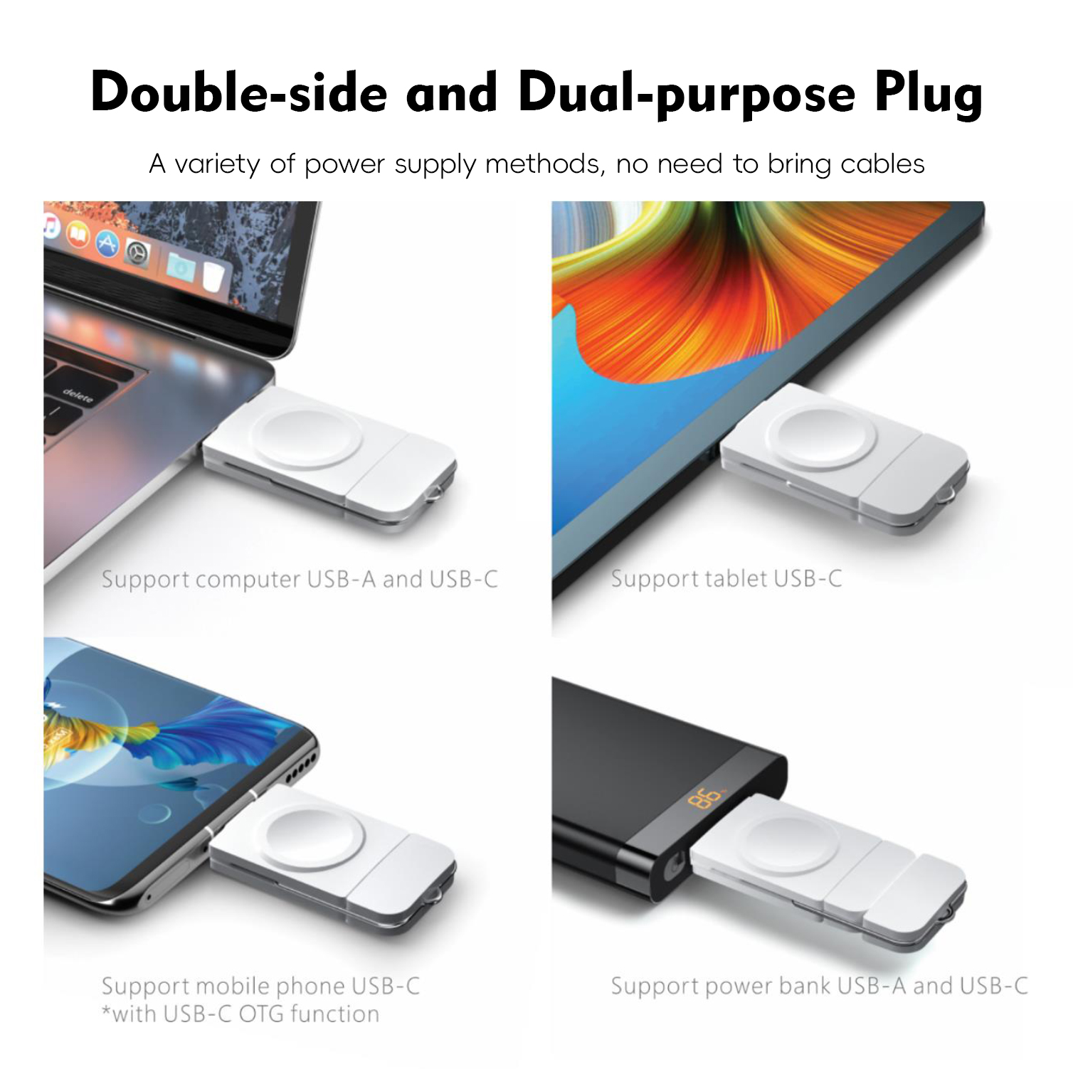 Portable Wireless Charger with - Smartwatch Watches For Iphone บทวิจารณ์และราคา